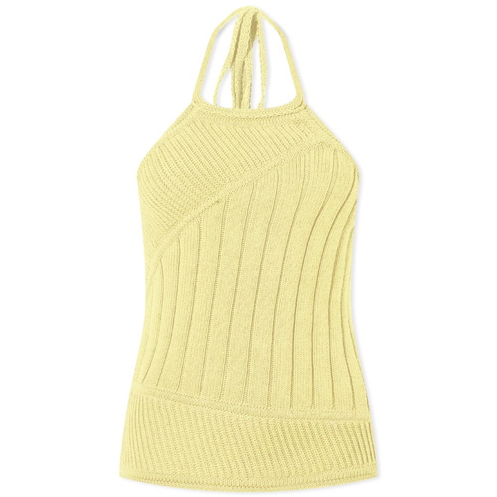 Photo: Daniëlle Cathari Women's x Woolrich Knit Halter Top in Lemon