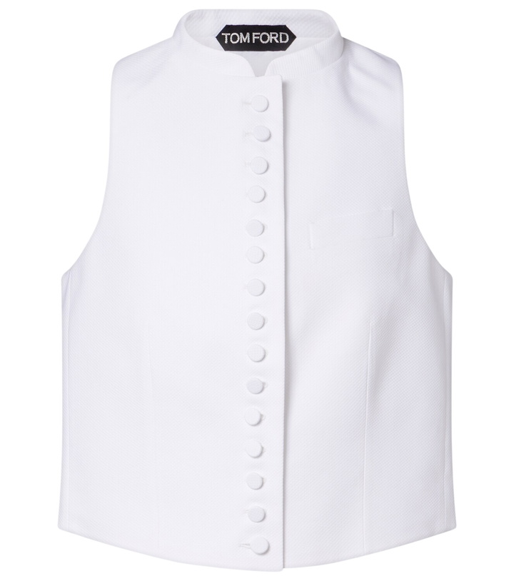 Photo: Tom Ford Cotton piqué waistcoat