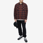 Neighborhood Men's Nel Checked Flannel Shirt in Red