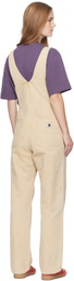 Carhartt Work In Progress Beige Bib Straight Overalls