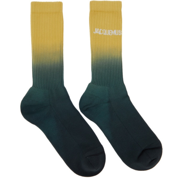 Photo: Jacquemus Yellow and Green Les Chaussettes Moisson Socks
