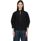 LEMAIRE Black Scarf Blouse