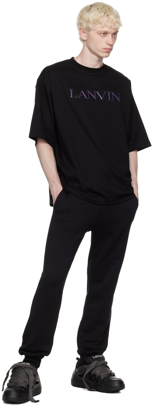 Lanvin Black Embroidered T-Shirt