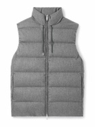 Incotex - Montedoro Slim-Fit Quilted Wool and Cashmere-Blend Down Gilet - Gray
