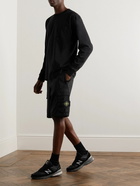 Stone Island - Straight-Leg Logo-Appliquéd Cotton-Blend Canvas Cargo Shorts - Black