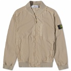 Stone Island Men's Cupro Cotton Twill Bomber Jacket in Dove Grey