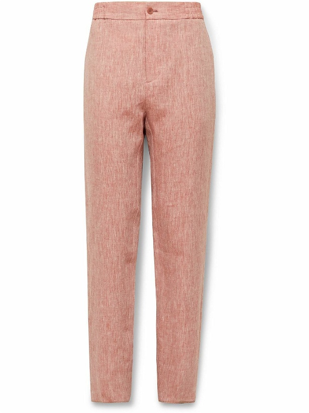 Photo: Etro - Straight-Leg Linen Suit Trousers - Pink