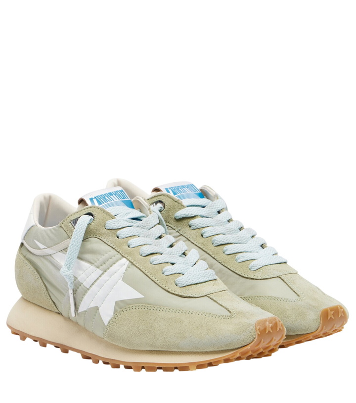 Photo: Golden Goose Running Marathon suede-trimmed sneakers