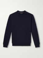 Slowear - Zanone Cotton and Cashmere-Blend Jersey Sweatshirt - Blue