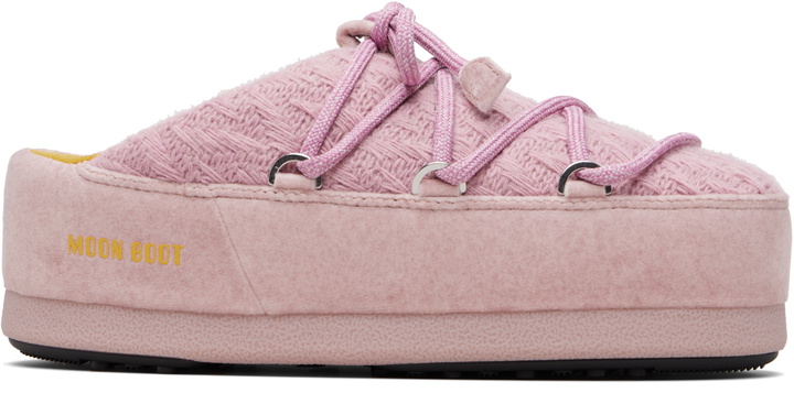 Photo: Guest in Residence Pink Moon Boot Edition EVX Knit Mule Loafers
