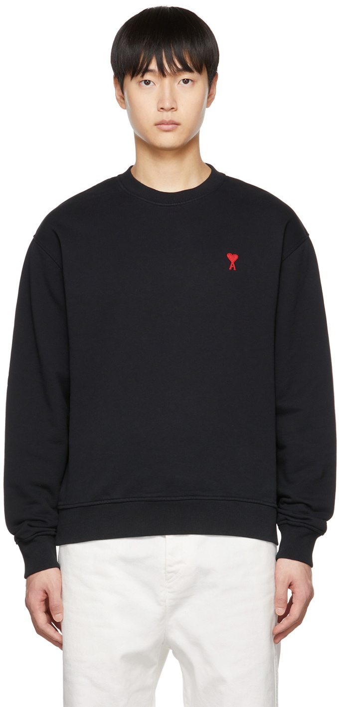 AMI Paris Black Ami de Cœur Sweatshirt