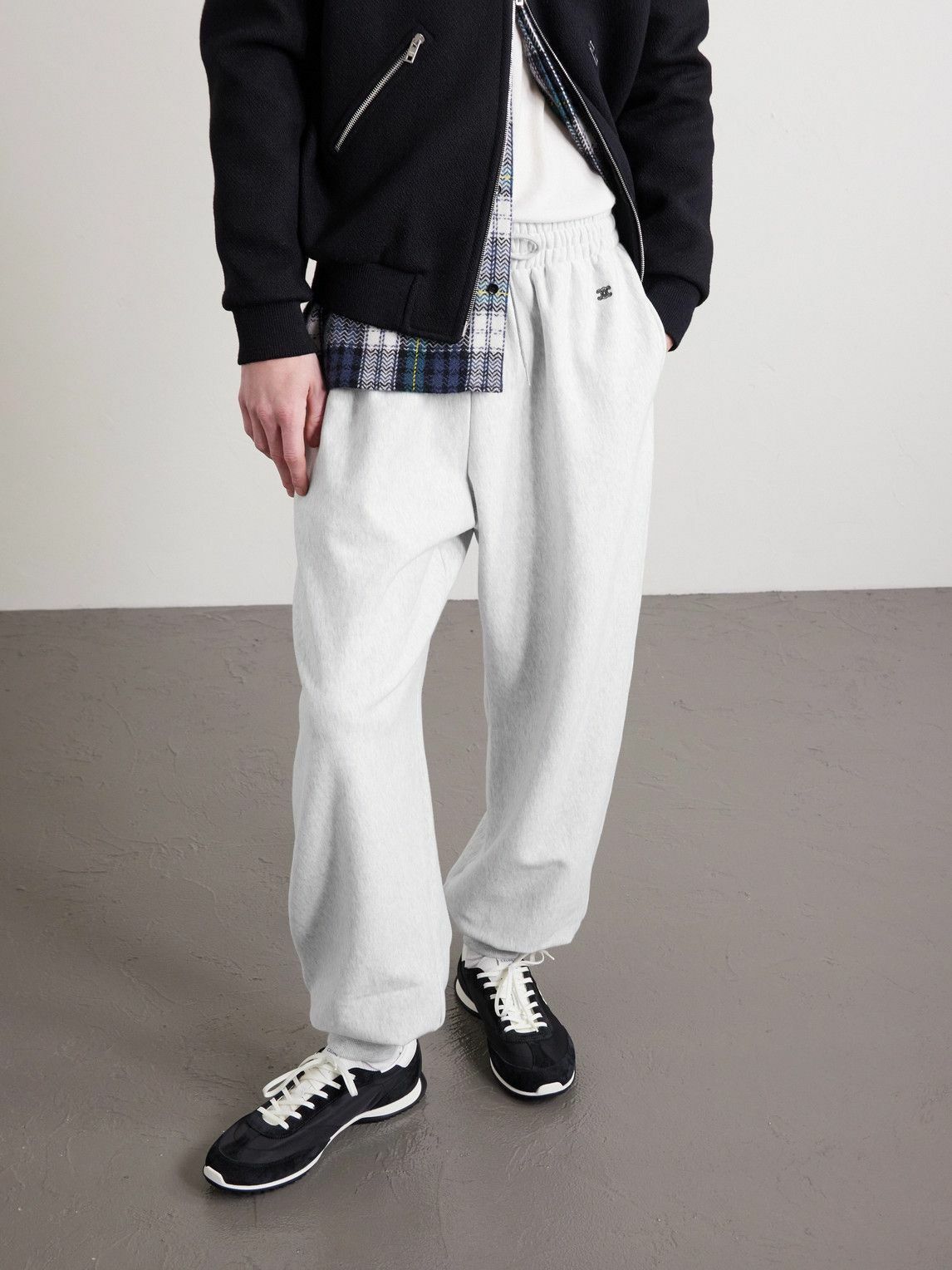 CELINE - Cotton-Jersey Sweatpants - Gray