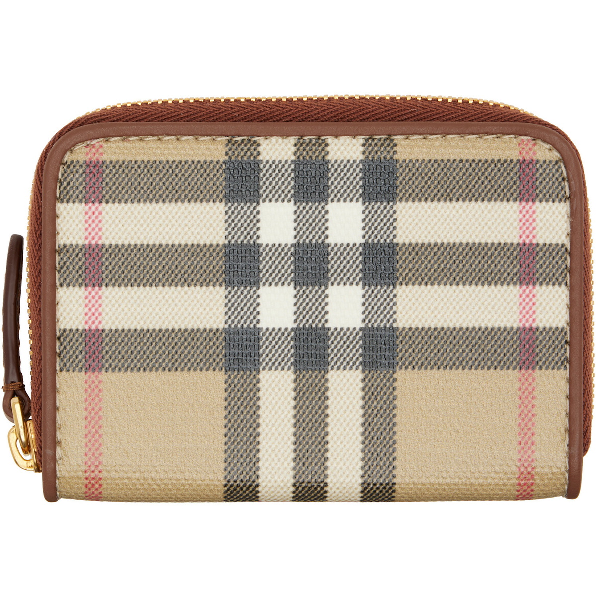 Burberry Beige Check Coin Pouch