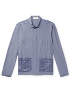 SMR Days - Arpoador Embroidered Cotton-Chambray Jacket - Blue