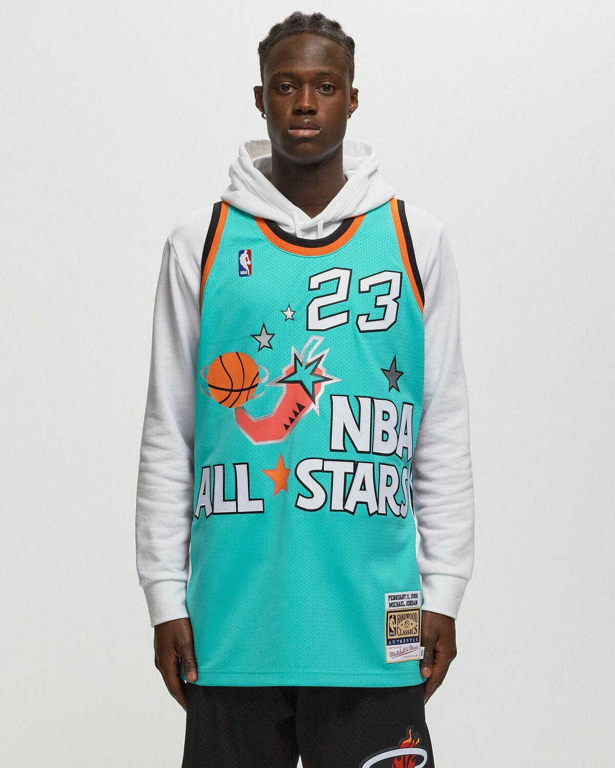 Mitchell & Ness Men's Michael Jordan 1996 All Star Game Authentic Jersey, Teal, Size: Small