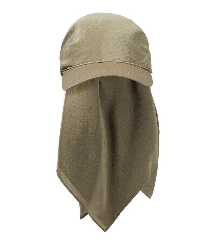 Photo: Toteme - Scarf-detail cotton and silk baseball cap