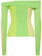 WANDLER - Polly Off-the-shoulder Long Sleeve Top