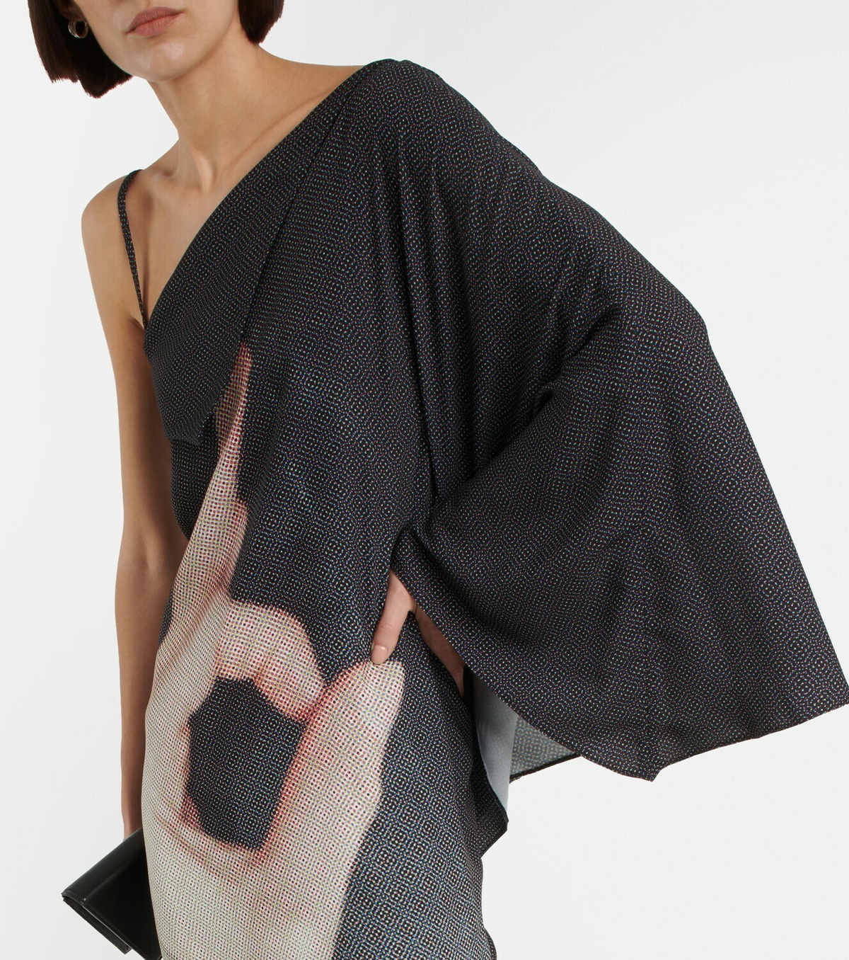 MM6 Maison Margiela - Printed one-shoulder midi dress MM6