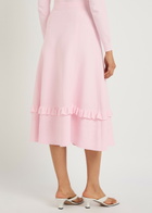 Needle & Thread Pointelle Stretch-knit Midi Skirt Pink