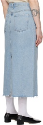 AGOLDE Blue Della Denim Midi Skirt