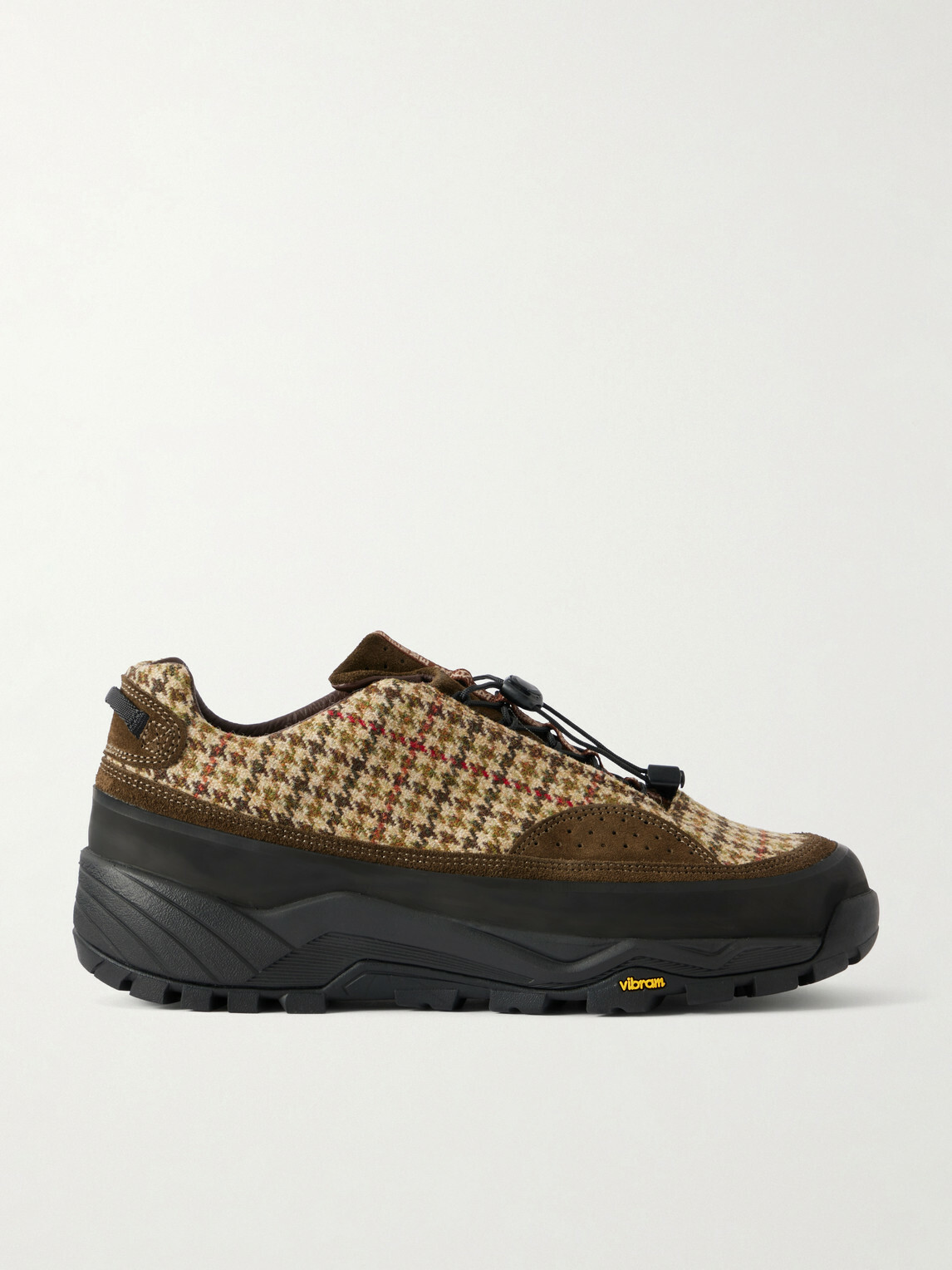 Diemme - Rayon Vert Grappa Hiker Suede-Trimmed Houndstooth Tweed Sneakers - Multi
