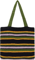 Bode Black Harbor Stripe Tote