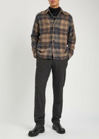 Oliver Spencer Fishtale Herringbone Cotton-blend Trousers Grey