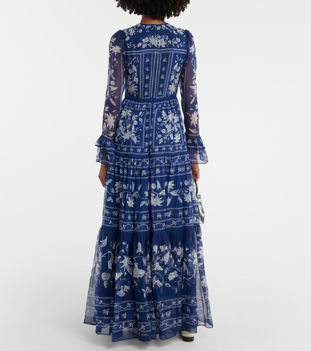 Erdem Printed silk-blend voile maxi dress Erdem