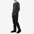 Stone Island Men's Lambswool Crew Neck Knit in Charcoal