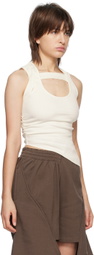 SRVC Off-White Ruched Tank Top