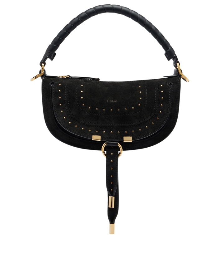 Photo: Chloé Marcie Small studded suede shoulder bag