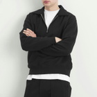 Lady White Co. Men's Cotton Wool Quarter Zip Sweatshirt in Black