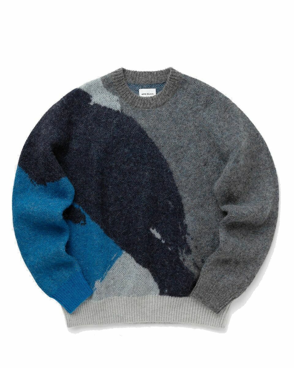 Photo: Norse Projects Arild Alpaca Mohair Jacquard Sweater Multi - Mens - Pullovers