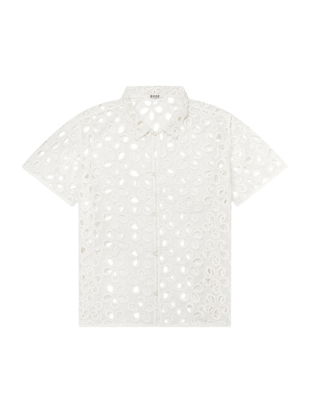 Photo: BODE - Primrose Cotton-Lace Shirt - Neutrals