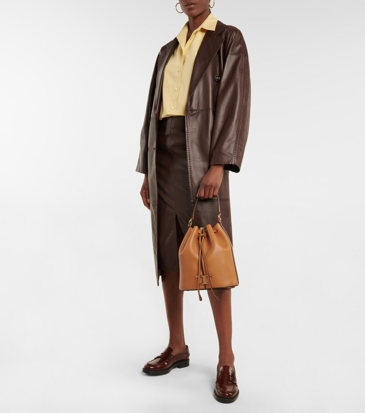 【TOD'S】TIMELESS BUCKET BAG Woman VIOLET T Timeless Bucket Bag in Leather Micro