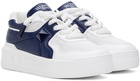 Valentino Garavani White & Navy One Stud XL Low-Top Sneakers