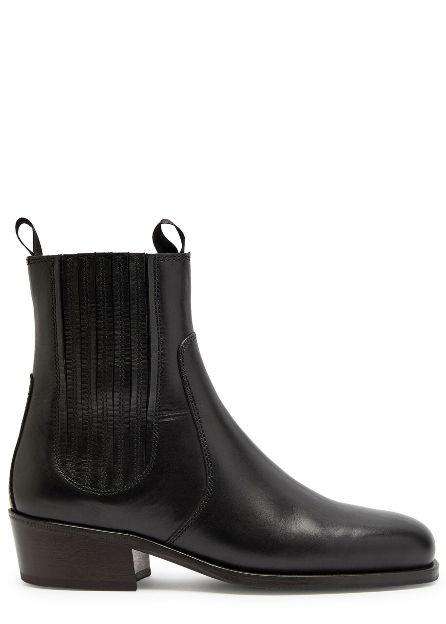 LEMAIRE Black Piped Zipped Boots Lemaire
