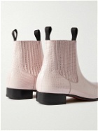 TOM FORD - Kurt Croc-Print Leather Chelsea Boots - Pink