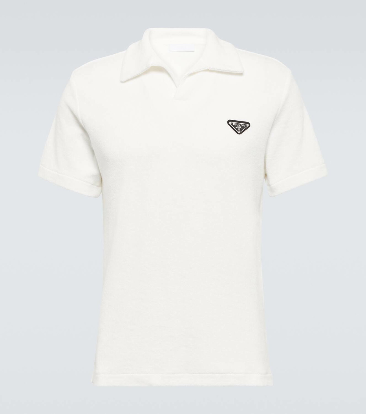 Prada Logo-embellished terry polo shirt Prada