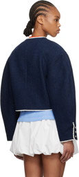 MSGM Blue Patch Pocket Denim Jacket