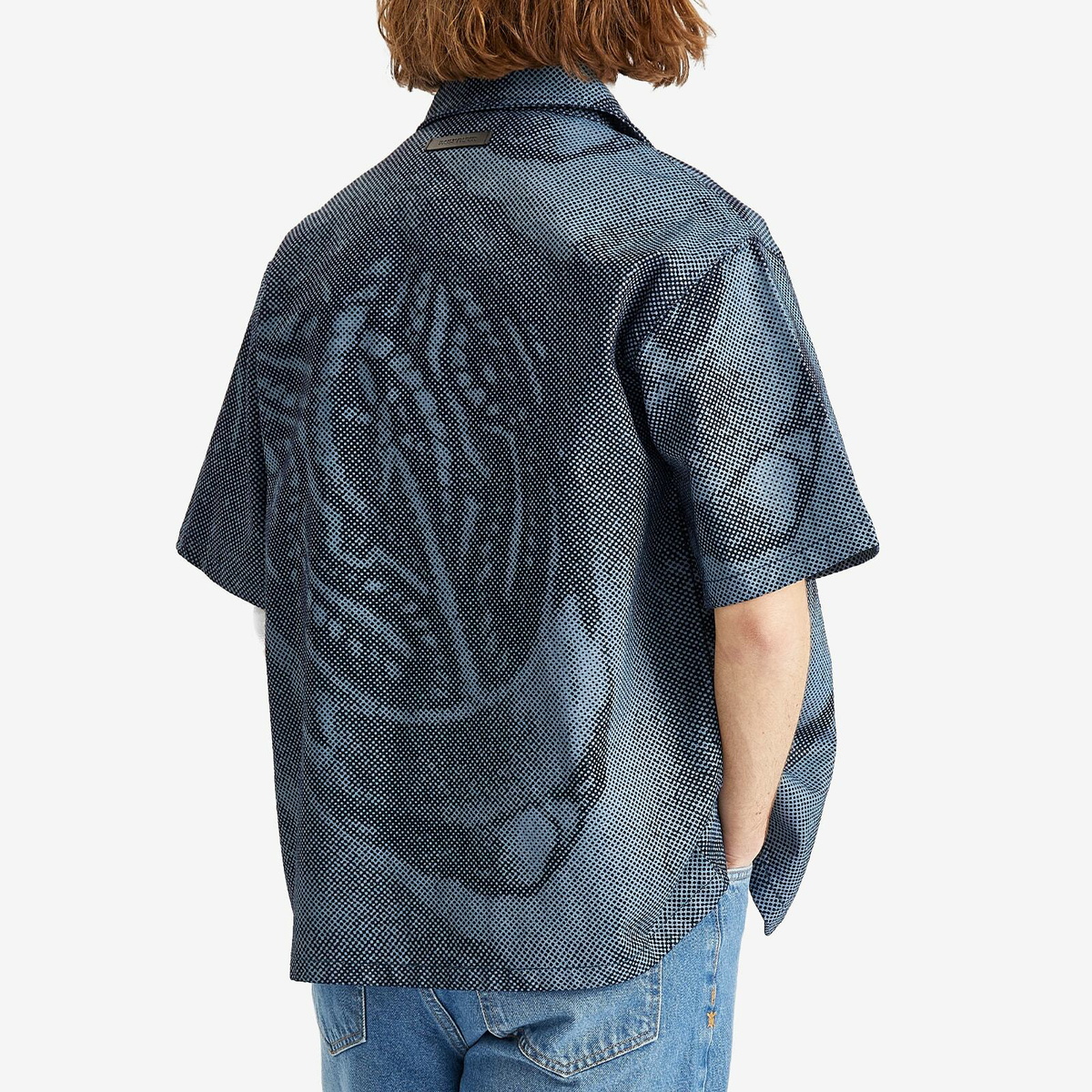 Daily Paper Men's Braids Denim Shirt in Multi-Colored
