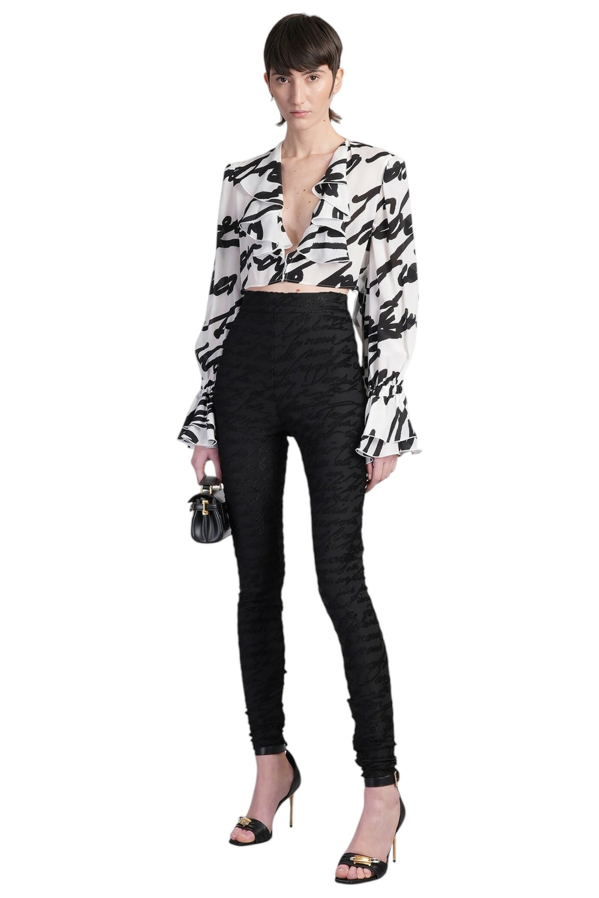 【送料&関税込】Balmain Leggings In Black Viscose Balmain Black Viscose Zipped Leggings Balmain