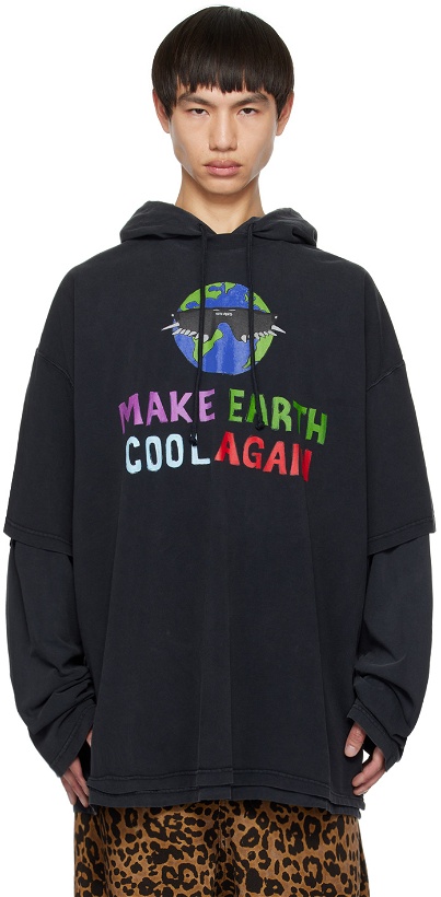 Photo: VETEMENTS Black 'Make Earth Cool Again' Hoodie