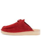 Clarks Originals Women's Desert Nomad Mule in Red Suede