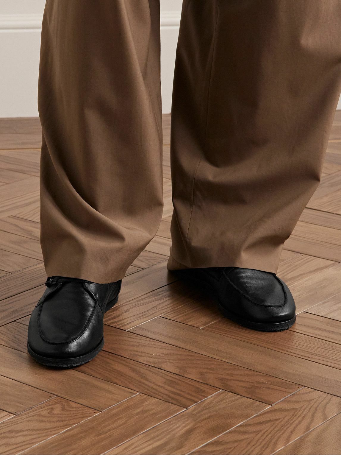 The Row - Sailor Leather Loafers - Black The Row