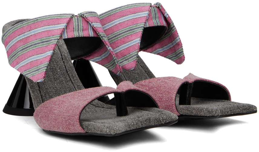 paula canovas del vas  diablo sandals PAULA CANOVAS DEL VAS DIABLO SHIRT SANDALS / BLU WINE