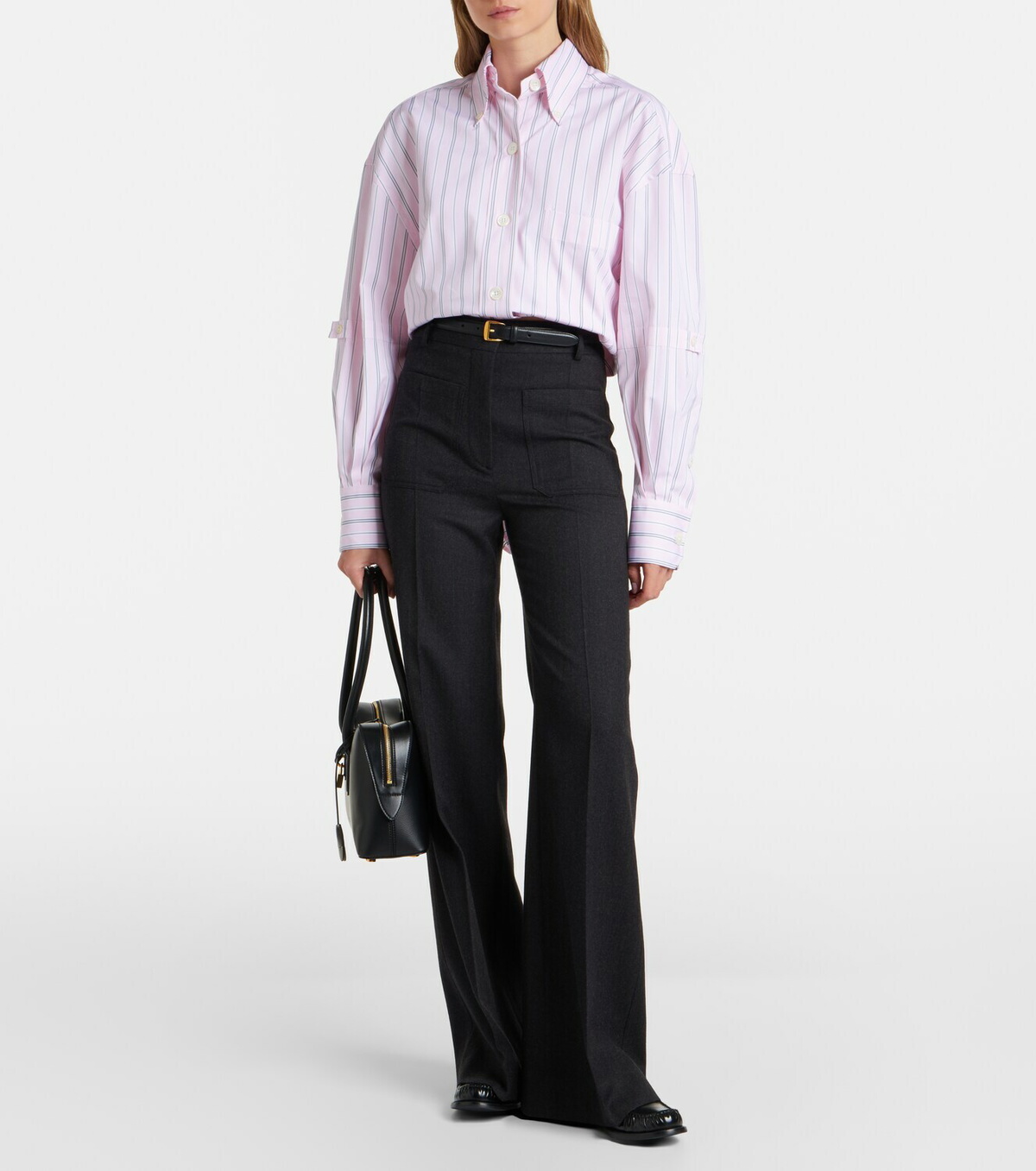 Thom Browne Striped cotton poplin shirt