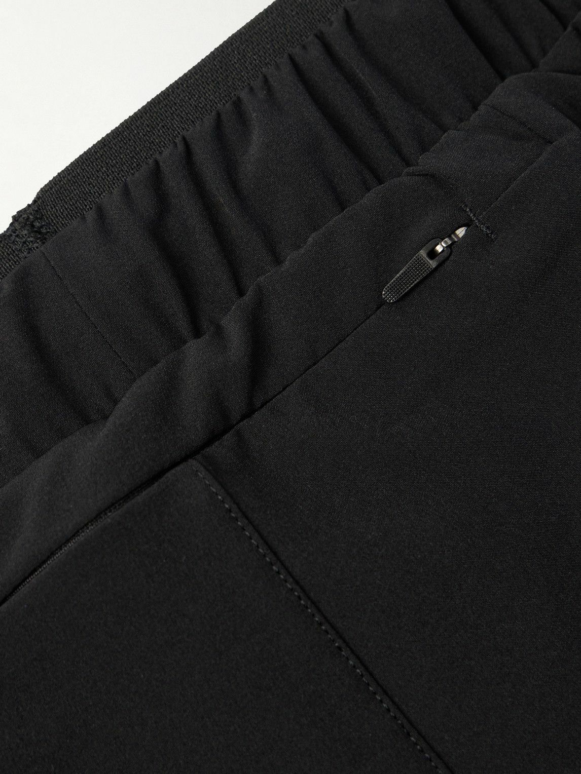 DISTRICT VISION - Straight-Leg Panelled Stretch-Jersey Shorts - Black