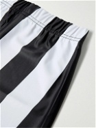 Y,IWO - Striped Stretch-Jersey Shorts - Black
