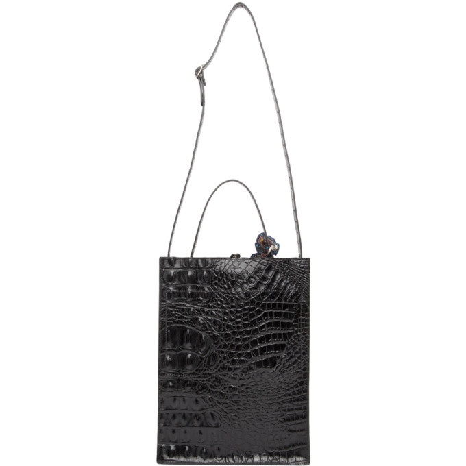 Our Legacy Black Croc Sub Tote Bag Our Legacy